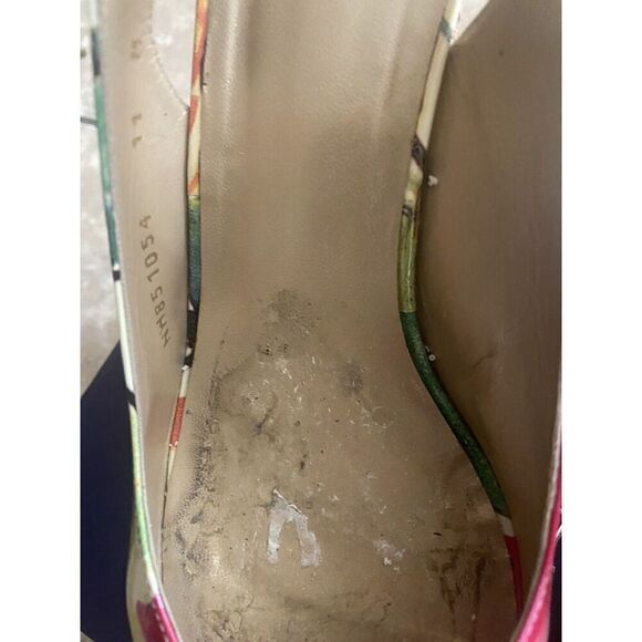 Stuart Weitzman 11 Jean Petunia Patent Leather High Wedge Sandals - Picture 6 of 7